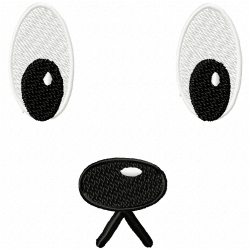 Faces Embroidery Design 3 Faces Embroidery Design 3